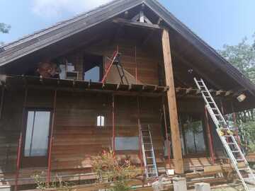 Remplacement poteaux sur terrasse bois à Cadalen